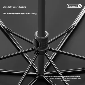 ร่มพับแบบแมนนวลรุ่นใหม่ น้ำหนักเบาพิเศษ ใยไฟเบอร์คุณภาพสูง ขนาดเล็ก พกพาสะดวก เคลือบกาวสีดำ กันแดด กันรังสียูวี ใช้ได้ทั้งแดดและฝน เหมาะสำหรับเป็นของขวัญ - Product Image 4