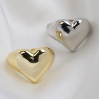 Bague en laiton plaqué or 18 carats PVD, étanche, taille ajustable, tendance, pour femme
