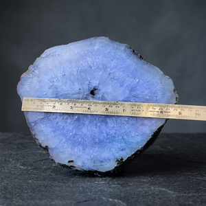 Agate violette 7-9 pouces, bord naturel, plateau en pierre de cristal pour le service - Product Image 4