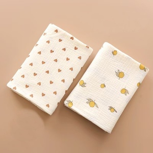 Serviette en mousseline 100% coton biologique, taille personnalisée, literie privée, couverture douce à 2 couches pour bébé - Product Image 3