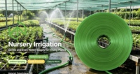 Tuyau plat tissé en PE vert haute pression pour l'irrigation des jardins et des systèmes agricoles extérieurs – Tuyau principal de qualité supérieure