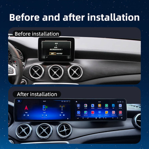 Lettore Video per Auto da 25,6 Pollici con Navigazione GPS, Schermo Touch, Radio Auto a Doppio Schermo, Carplay per Mercedes CLA <span class=keywords><strong>GLA</strong></span> C117 X156 13-19 - Product Image 5