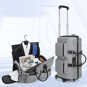 Foldable Waterproof Zipper Short Travel Handheld Shoulder Trolley <b>Suit</b> <b>Bag</b> Trolly <b>Bag</b> Roller <b>Bag</b> Spinner Suitcase Luggage - Product Image 4