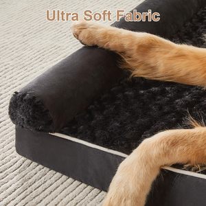 Lits pour chiens de grande taille, lit orthopédique pour chiens de taille moyenne à grande, lit pour animaux de compagnie avec housse lavable - Product Image 4
