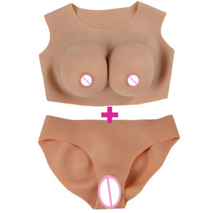 Silicone Full Body Pak Siliconen Borstprothese Travestiet Grote Tieten Nep Tieten Crossdresser <span class=keywords><strong>Vagina</strong></span> Fake Pussy Broek Lift Billen - Product Image 3