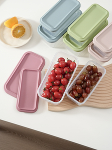 Boîte de conservation alimentaire rectangulaire 2-en-1 sans BPA, résistante à la réutilisation et au chauffage, en silicone de qualité alimentaire, pour enfants - Product Image 2