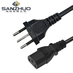 Câble d'alimentation brésilien 3 conducteurs 10A 250V, prise femelle IEC C13, câble d'extension 3x0,75mm 1,8M pour appareils informatiques de bureau à domicile - Product Image 1