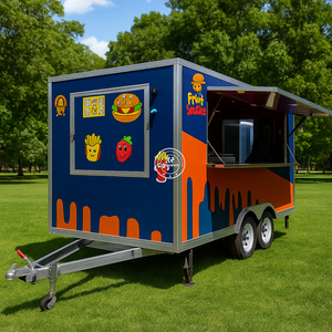Camion de restauration à 4 roues, design moderne, 3,5 m de long, <span class=keywords><strong>remorque</strong></span> mobile pour restauration rapide, cuisine entièrement équipée avec certification CE - Product Image 1