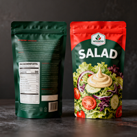 Sacs en plastique personnalisables à haute barrière pour aliments, sacs pour salades de légumes frais, pochettes verticales