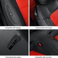 Housse de siège de voiture sur mesure pour Ford Mustang 2015-2024, cuir, ensemble complet, cinq sièges, protection, cuir Napa