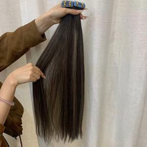 Extensioni per capelli con nastro adesivo 12A, all'ingrosso, lisce, da donna, 26 pollici, fornitori di extension con nastro adesivo grezzo, <span class=keywords><strong>100</strong></span>% capelli umani - Product Image 6