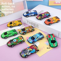 Voiture en métal à rétrofriction pour enfants, mini-voiture de collection, voiture jouet, modèle de course, voiture miniature de simulation, vente en gros de jouets