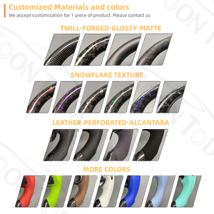 <span class=keywords><strong>Volante</strong></span> Modificado SOON TODA de Cuero Genuino Negro con Costuras de Colores para <span class=keywords><strong>BMW</strong></span> F10 F30 ZC-M3-P1 - Product Image 5