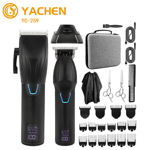 Máquina de Afeitar Profesional con Pantalla LCD para Hombre, Set de 2 Piezas de Recortadora de Pelo Inalámbrica para Barbería - Product Image 1
