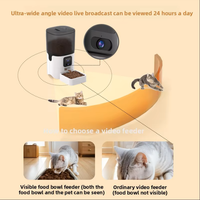 Distributeur automatique de nourriture pour chat WiFi avec vision nocturne, 6L, audio bidirectionnel, minuterie via application, adapté aux aliments lyophilisés, bol en acier inoxydable 304