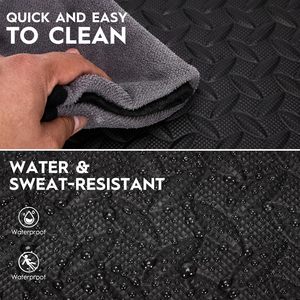 <span class=keywords><strong>Tapis</strong></span> d'exercice puzzle 12,6x12,6x0,4 po en EVA, emboîtable, antidérapant, résistant à l'eau, 18 pieds carrés, pour sol <span class=keywords><strong>de</strong></span> salle <span class=keywords><strong>de</strong></span> sport à domicile - Product Image 6
