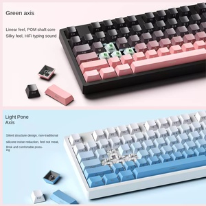 Crack K108 Examination PBT Side Carved Hot Plug RGB Game Cable Tea Axis Office E-sports Triple Mode Full Size USB <strong>Keyboard</strong> - Product Image 2