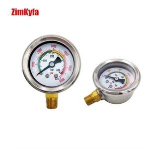 Manomètre à air double gamme Zimakyfa pour outils pneumatiques avec jauge de pression 400 bar/6000 psi, filetage 1/8 NPT, OEM pour stations de remplissage et meuleuses - Product Image 3