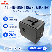 Cargador Rápido Foxcan 20W PD con Logotipo Personalizado, Adaptador de Viaje con Enchufe Europeo, Popular en Todo el Mundo, Carga Rápida para Alemania, Francia y Europa