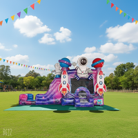 Château gonflable galactique, château gonflable fusée spatiale, aire de jeux pour enfants, Hupfburg Ritterburg, location de terrain de jeux en plein air