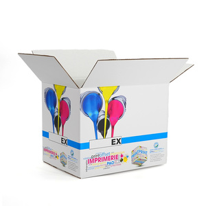 Boîte en <span class=keywords><strong>carton</strong></span> ondulé personnalisée à bas prix avec logo imprimé, design à rabat régulier pour l'expédition en gros de marchandises quotidiennes - Product Image 3
