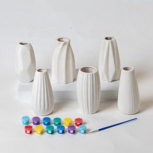 Gesso semplice minimalista con pigmento colorato per bambini pittura e disegno in ceramica fai da te vaso di fiori - Product Image 2