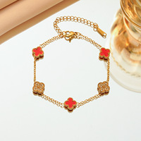Bracelet carré mini 9 mm en acier inoxydable plaqué or avec zircon incrusté, élégant, pour femme, vente en gros