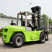 Chariot élévateur diesel à combustion interne FD100Z de bonne qualité, mât à deux/trois étages, faible bruit, pour pièces de machines lourdes, utilisation extérieure