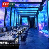 Diseño Interior de Discoteca Moderna y Lujosa, Luces de Techo para Sofás, Decoración de Bar al Aire Libre, Color Personalizado, Materiales Ecológicos, Metal