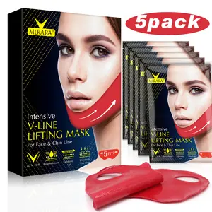 MURARA Balanced Facial Line Removes Facial Waste Detox Reduce Swelling Hydrogel V Line Face Mask V Line Shaping Face Mask