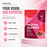 Gommes protéinées sans sucre OEM, 10-19 g de protéines, pour les cheveux, la peau et les ongles, saveurs naturelles, certifiées halal, adultes, non destinées aux femmes enceintes