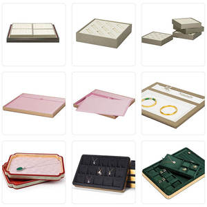 Mostrador de exhibición de joyería de PU personalizable al por mayor de fabricantes chinos, bandeja para pendientes, contenedor de joyería - Product Image 3