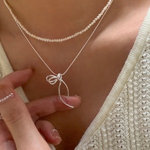 Collier minimaliste en argent pur S925, design simple, stylo et petit poisson, luxe léger, pendentifs et breloques haut de gamme - Product Image 3