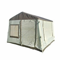Tente gonflable pour 12 personnes, double couche, Oxford 420D, abri familial pour le camping, tente portable pour l'extérieur