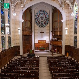 TianGe 60*60cm Eco Proof Micro <span class=keywords><strong>perforado</strong></span> madera pared y techo listones interiores decorativos <span class=keywords><strong>comprar</strong></span> tableros <span class=keywords><strong>Panel</strong></span> acústico para Iglesia - Product Image 2