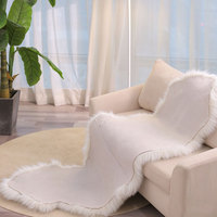 Tapis en peau de mouton véritable double épaisseur, doux, en fourrure d'agneau, pour la décoration intérieure, canapé, chambre à coucher, vente en gros, OEM, ODM