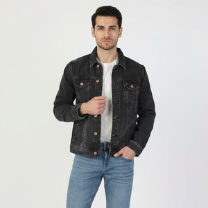 Chaqueta vaquera de invierno de talla grande para hombre, estilo Vintage, nuevo diseño informal, camisa de moda individual desgastada con estampado de Color sólido - Product Image 1