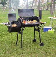 Barbecue Grill commercial à grand baril, pour l'extérieur, gril au charbon de bois, tambour Portable, pour le jardin