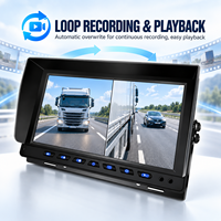 Moniteur d'affichage de caméra de véhicule 10,1 pouces avec fonction de vue quadruple, modes vidéo multiples et alimentation 12V à 36V pour camion OEM ODM
