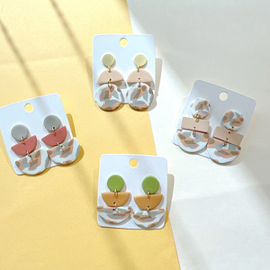 Vinyl Handmade Phim Hoạt Hình 3D Polymer Đất Sét Động Vật Bông Tai Dễ Thương Mèo Stud Bông Tai Tai Stud Cho Phụ Nữ Đồ Trang Sức - Product Image 5
