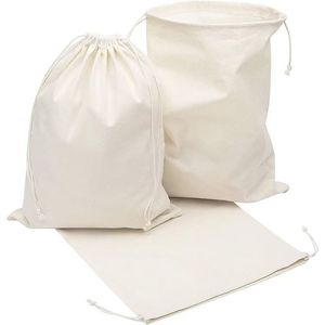 Recycled Cotton Fabric Drawstring Gift <b>String</b> <b>Bag</b> With Custom Logo Canvas Jewelry <b>Bag</b> - Product Image 1