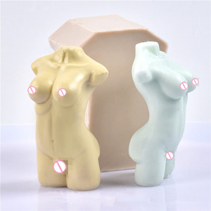 YS décoration de la maison thaïlande transexuelle bougie moule corps sein pénis vagin plastron réaliste bout à bout savon Silicone plâtre moule - Product Image 2