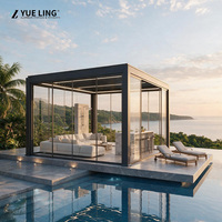 Toit en aluminium à persiennes sur mesure B2B pour les constructeurs et les entrepreneurs, pergola pour terrasse, jardin, protection contre le soleil et la pluie