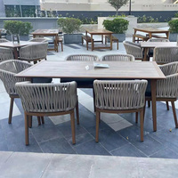 Brighthome Offre Spéciale Ensemble de Salle à Manger Extérieur en Aluminium et Rotin PE pour Jardin, Hôtel et Restaurant