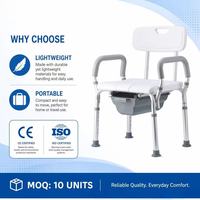 Chaise de toilette pliable réglable en hauteur pour hôpital, légère et portable, antidérapante, pour bain et toilettes – Vente en gros usine