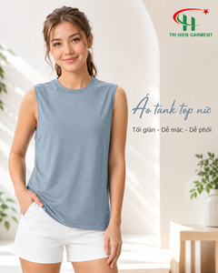 Wholesale <b>Women</b> Crew Neck Sports <b>Undershirt</b> Breathable Soft Loose Fit Gym Fitness Singlet from Vietnam - Product Image 4