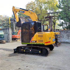 SANY Factory Original SY75C Mini pelle de 7 tonnes de haute qualité à faible utilisation en vente utilisée avec les composants du moteur et de la pompe à noyau - Product Image 3