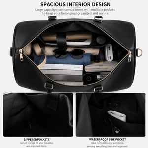 Ensemble de bagages de sport et de voyage GORFIA personnalisé de luxe en PU imperméable avec compartiment à chaussures et organiseur de cosmétiques - Product Image 5