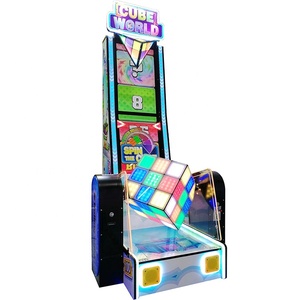 เครื่องเล่นเกมสวนสนุกในร่มแบบเล่นคนเดียวพร้อมระบบแลกตั๋ว รุ่น Magic Cube World Rolling Game Machine มีขาย - Product Image 1