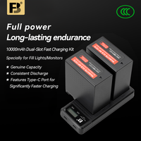 Baterai LED Lithium FB VLB NP F970 10000mAh Monitor, Rel Geser, Transmisi Video untuk Godox JINBEI